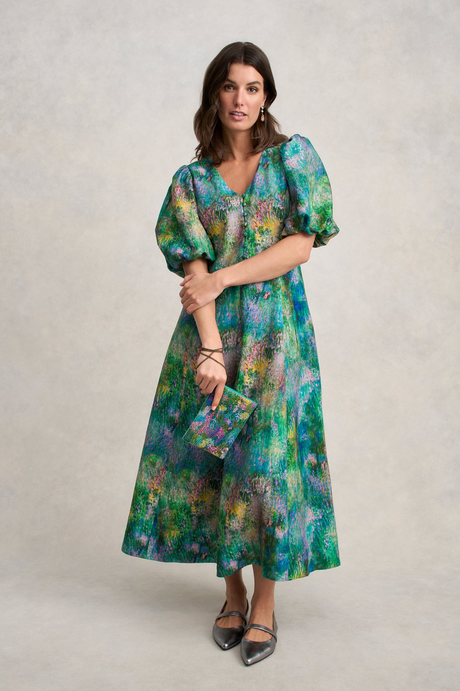 Event Dress - Abstract Monet Print