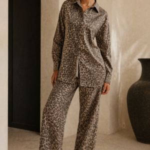Animal Print Button-Up Shirt